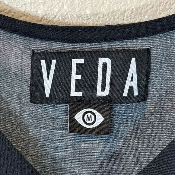 NWT Veda "Tropical" Long Flowing Nirvana Maxi Dark Cottagecore Dress Women's M - Picture 7 of 13